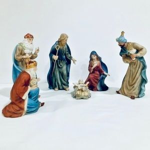 NIB Royal Doulton Holiday Traditions 6 PC Nativity Set Hand Made 2007 Edition